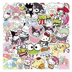 100pcs Non-duplicate Small Size Cute Sanrio Hello Kitty Kuromi Cinnamoroll Children’s DIY Stickers