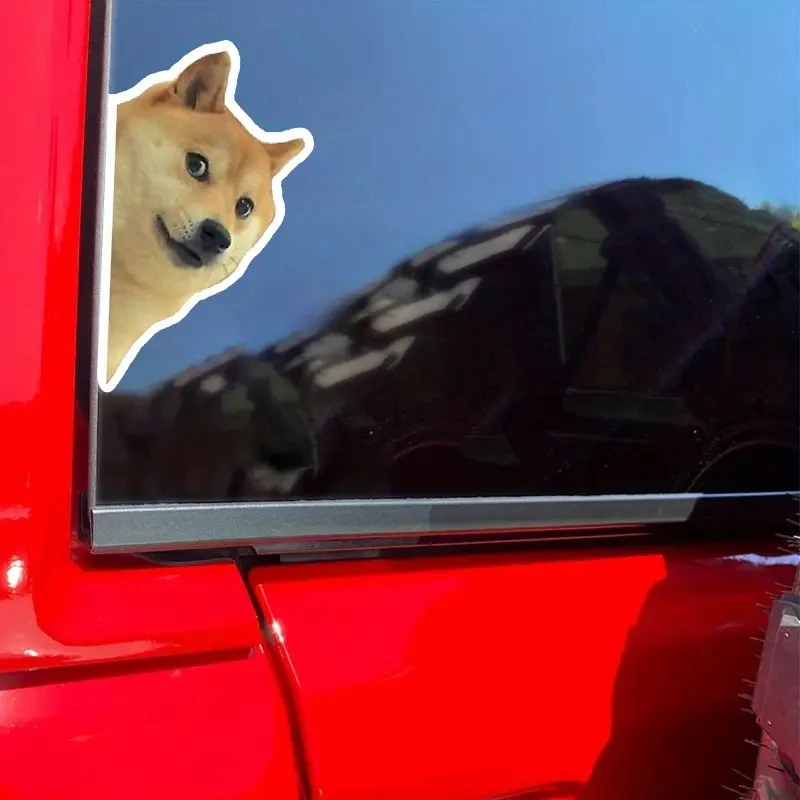 

Cute Shiba Inu Peek Puppy Creative Vinyl Waterproof Decals Stickers For Cars, Laptops, Wall Windows, Bumper