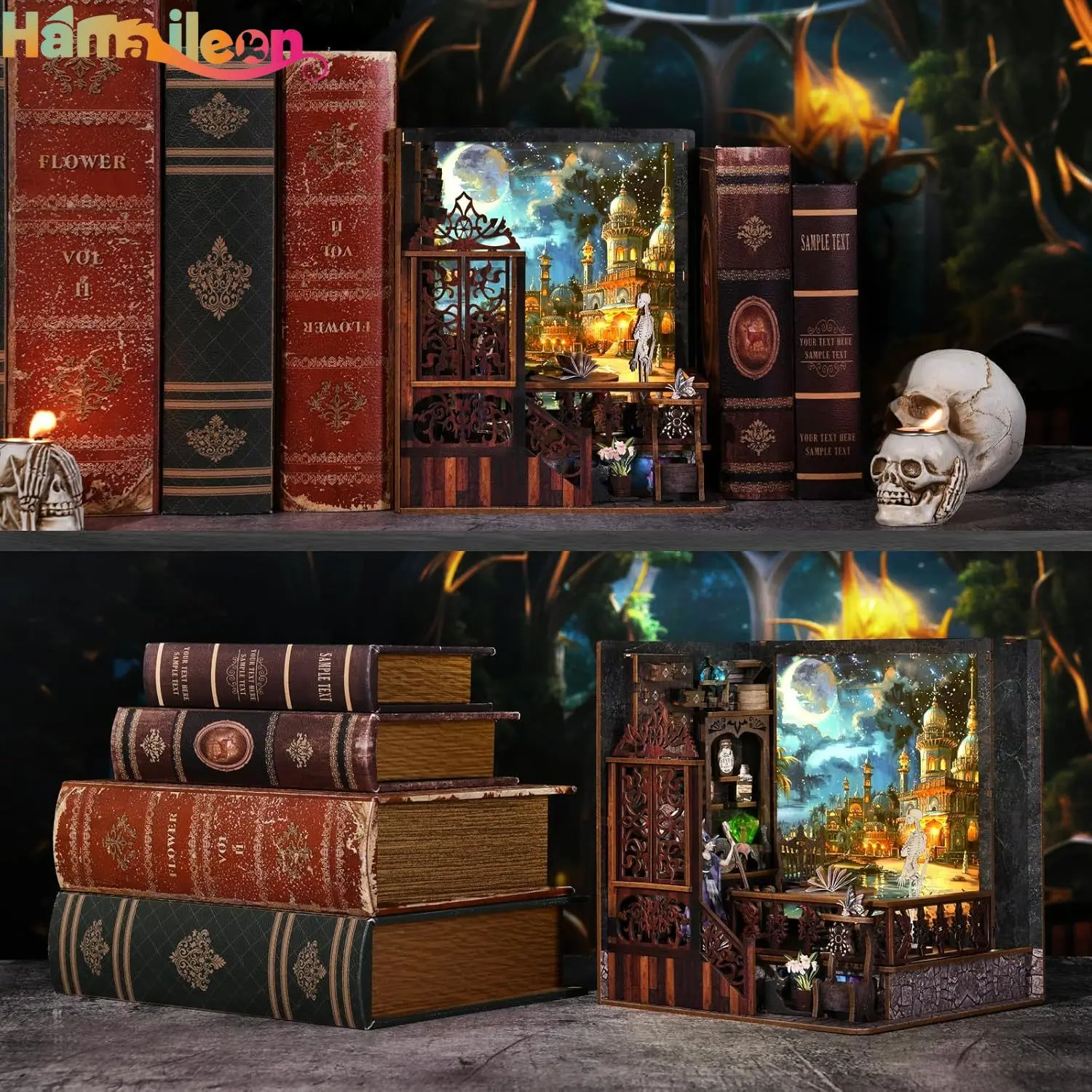 Hamaileon Si prega di contattare il servizio clienti prima di effettuare un ordine Kit libro Nook per adulti e adolescenti Kit casa delle bambole in miniatura