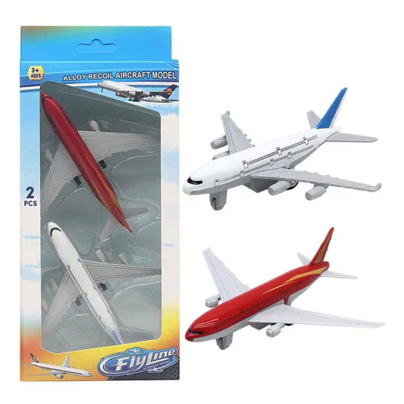

Pull Back Aircraft Model 2X Collectible Aircraft Toys Passenger Plane Model Aviation Craft Decoration For Children