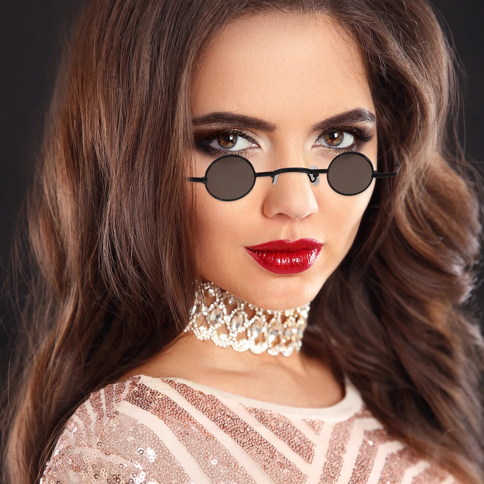 

2Pcs Retro Sunglasses Vintage Round Circular Eyewear Fashionable Design Durable Non Fading For Women Men Suitable Any