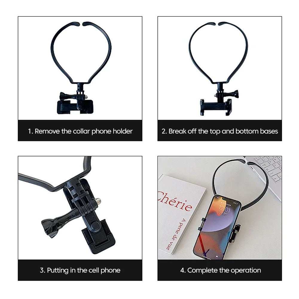 Wearable Neckhanging Phone Stand Holder First Perspective Recording of Life for GoPro Camera Cellphone Universal Neck Brackets