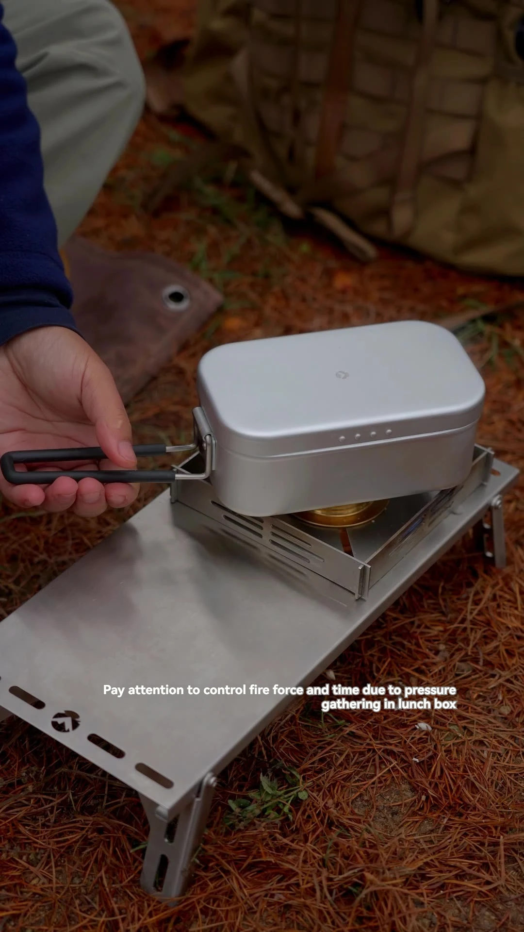 

CAMPINGMOON H-1609 глинозем старомодный ланч-бокс для кемпинга, пикника, многофункциональный портативный алюминиевый ланч-бокс