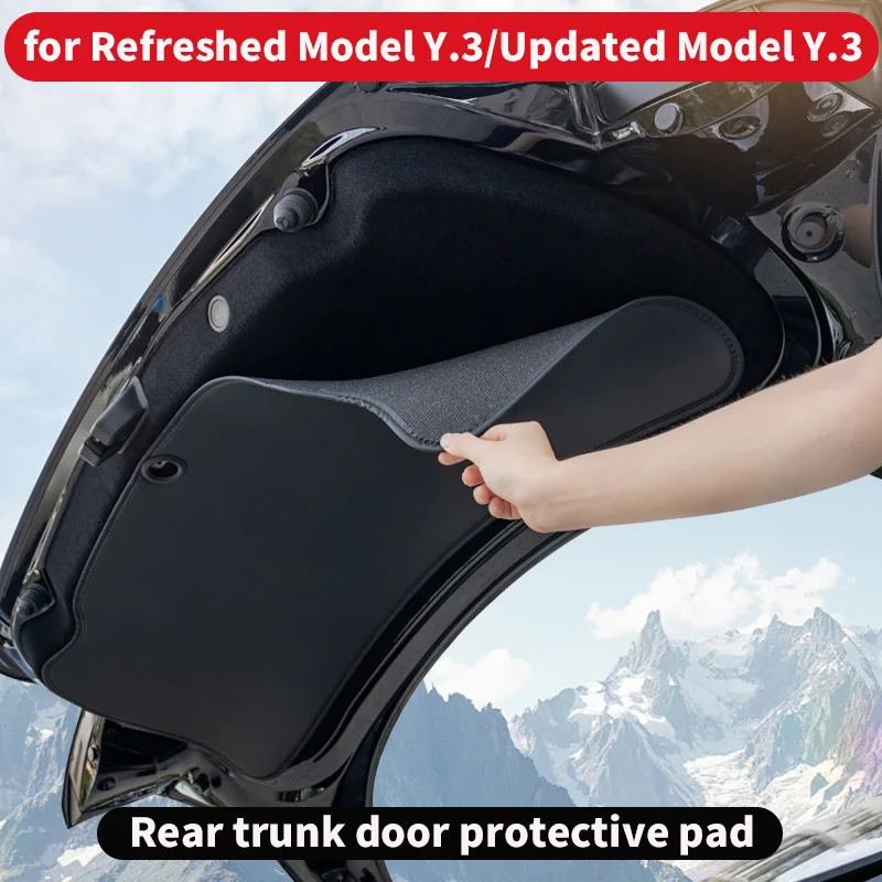Tesla Refreshed Model Y.3/업데이트된 모델 Y.3 트렁크 테일게이트 보호 패드, 후면 테일게이트 킥 패드, 더스트 패드