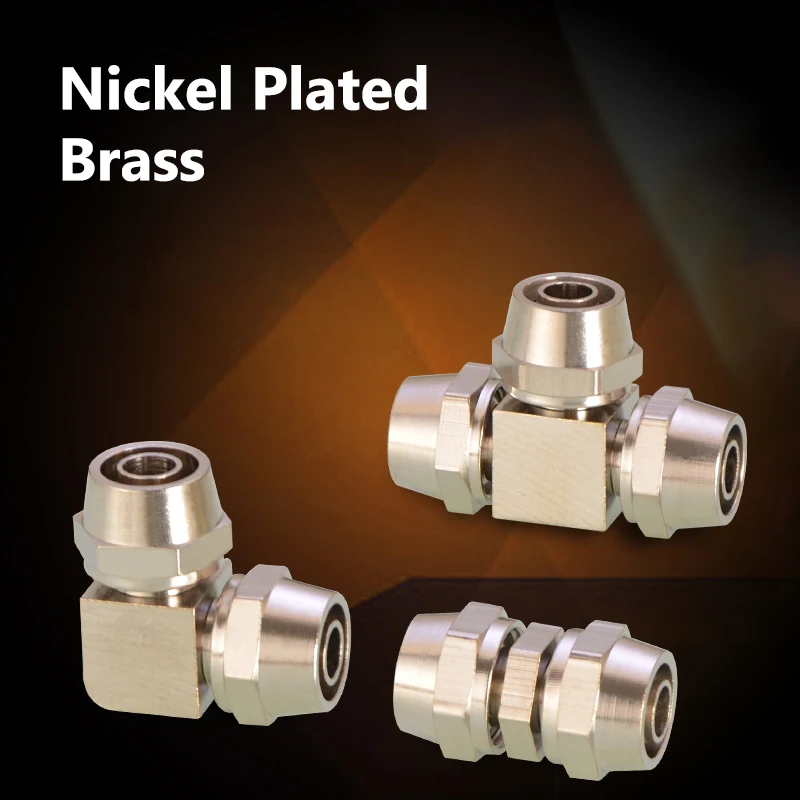 

Никелированный медный пневматический фитинг, быстрый разъем для воздуха для шланга, трубки, разъем для очистителя воды, тройник для очистителя воды, разъем