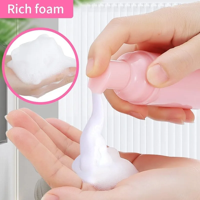 10PCS 50ml Plastic Pump Foam Bottle Fillable Mousse Facial Cleanser Foam Dispenser Shampoo Pump Bottle Cosmetic Empty Container