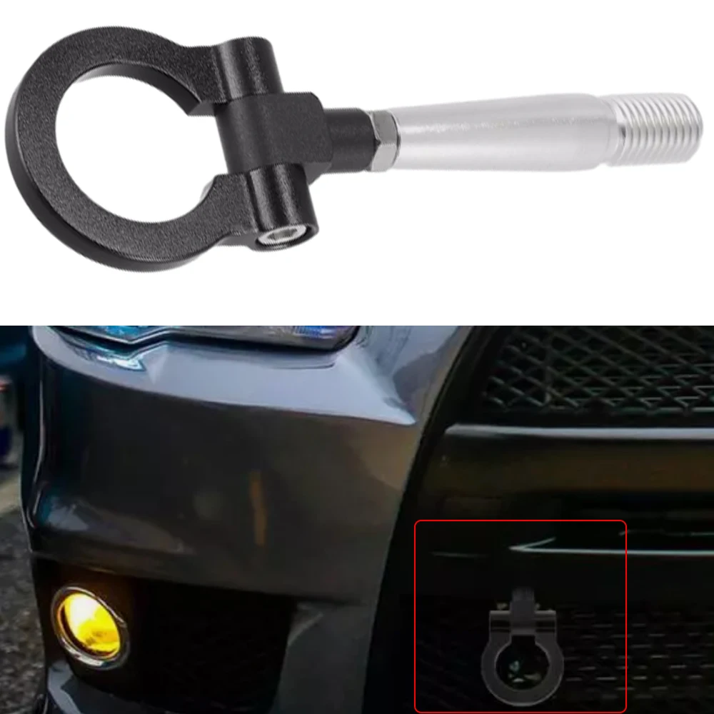 Aluminum Alloy and Iron Tow Hook Long lasting traction trailer hook For Mitsubishi Lancer EX Evolution 10 Ralliart 2008-2016