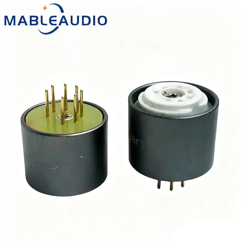 7‑Pin To 7‑Pin Vacuum Tube Socket Adapter, Metal Shell Valve Convert Base for 6V6 EF86 6AQ5 HiFi Tube Amplifier DIY Modification