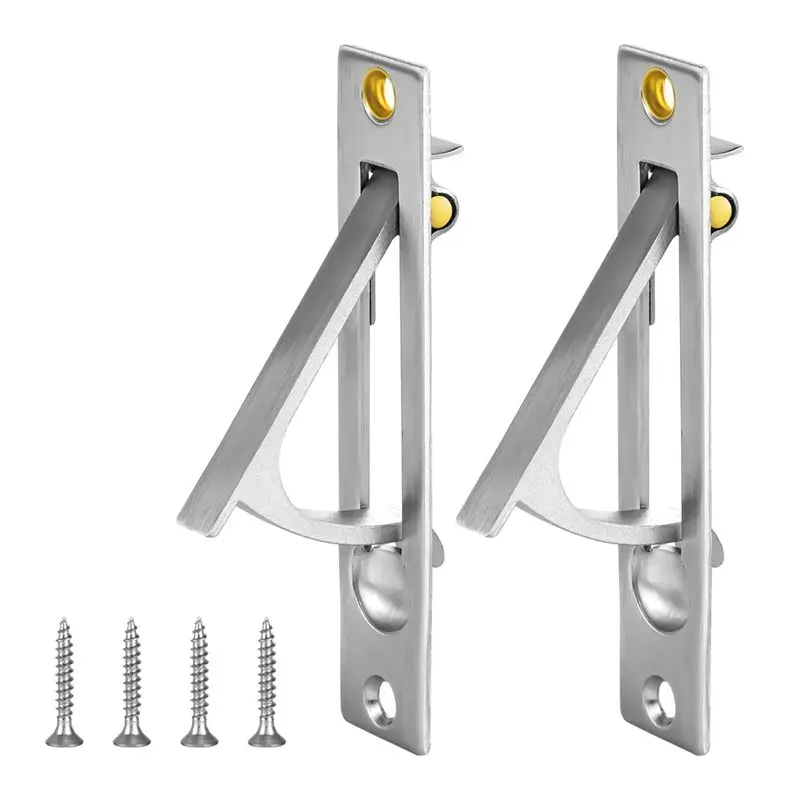 

AEE2-2 шт., карманная дверная ручка, карманная дверная ручка из нержавеющей стали 304 с винтами, дверная фурнитура для ванной комнаты, шкафа, прихожей