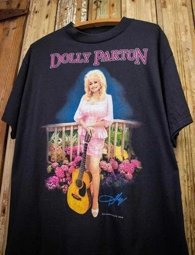 Album Dolly Parton Concert Black Cotton Unisex T shirt ZA879