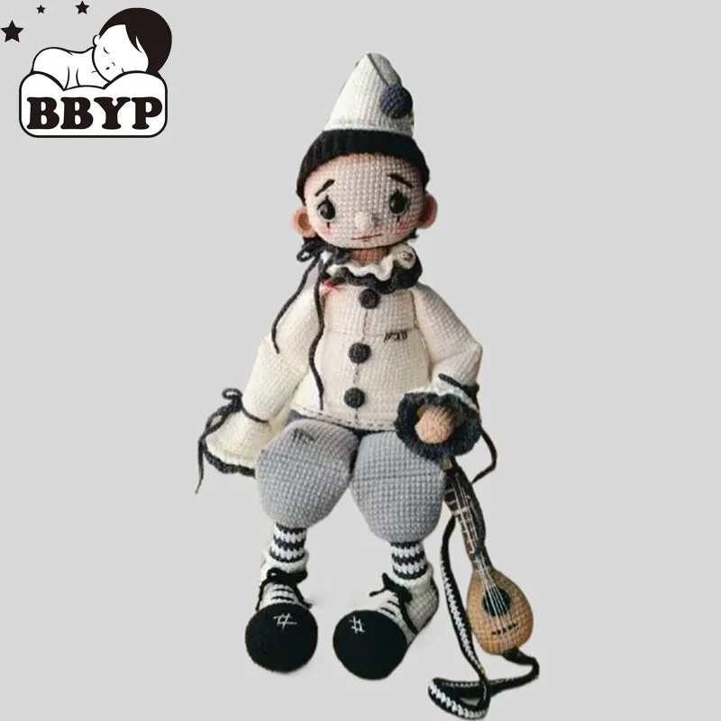 

Handmade Knitting Doll Sad Clown dolls Crochet Dolls For Home Accessories Craft Toy Ornaments