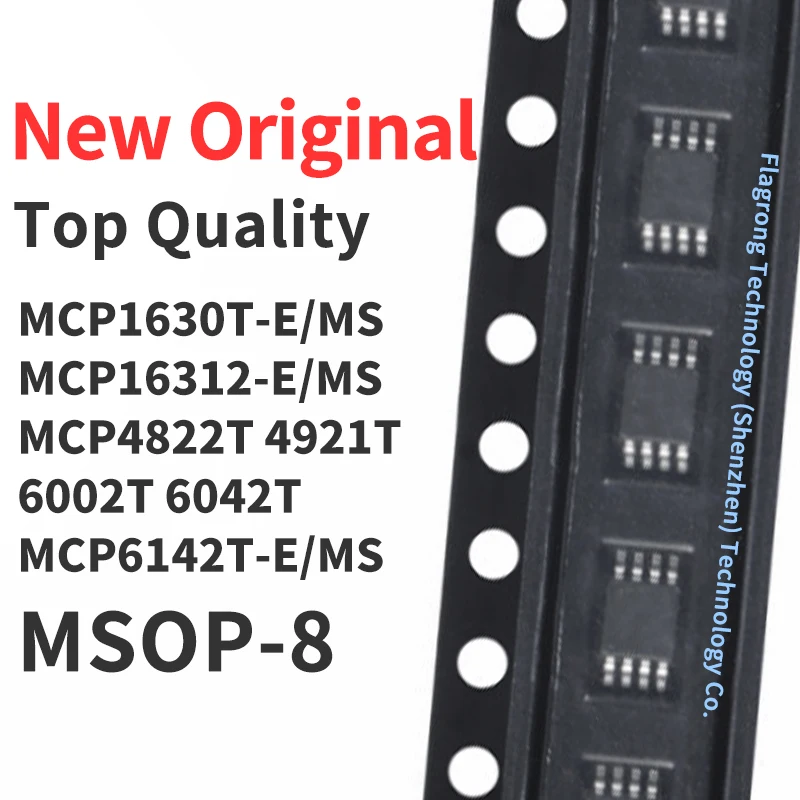 

1 Piece MCP1630T-E/MS MCP16312-E/MS MCP4822T-E/MS MCP4921T MCP6002T MCP6042T MCP6142T-E/MS MSOP-8 Chip IC New Original
