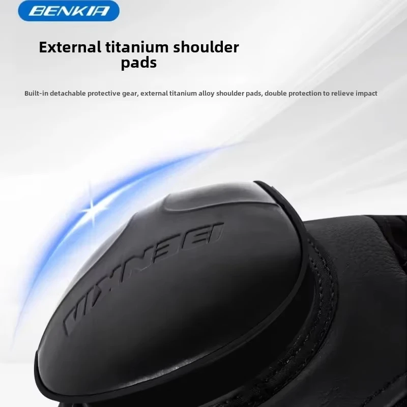 BENKIA Motorcycle Riding Jacket Light Weight All-Purpose Protective Gear with Enhanced Ventilation For Men Motorbike Jacket