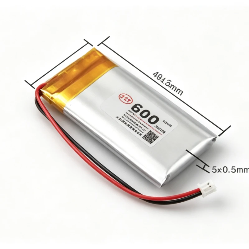 2Pcs/Lot 502248 502250 3.7V 600MAh Li-Polymer Rechargeable Battery