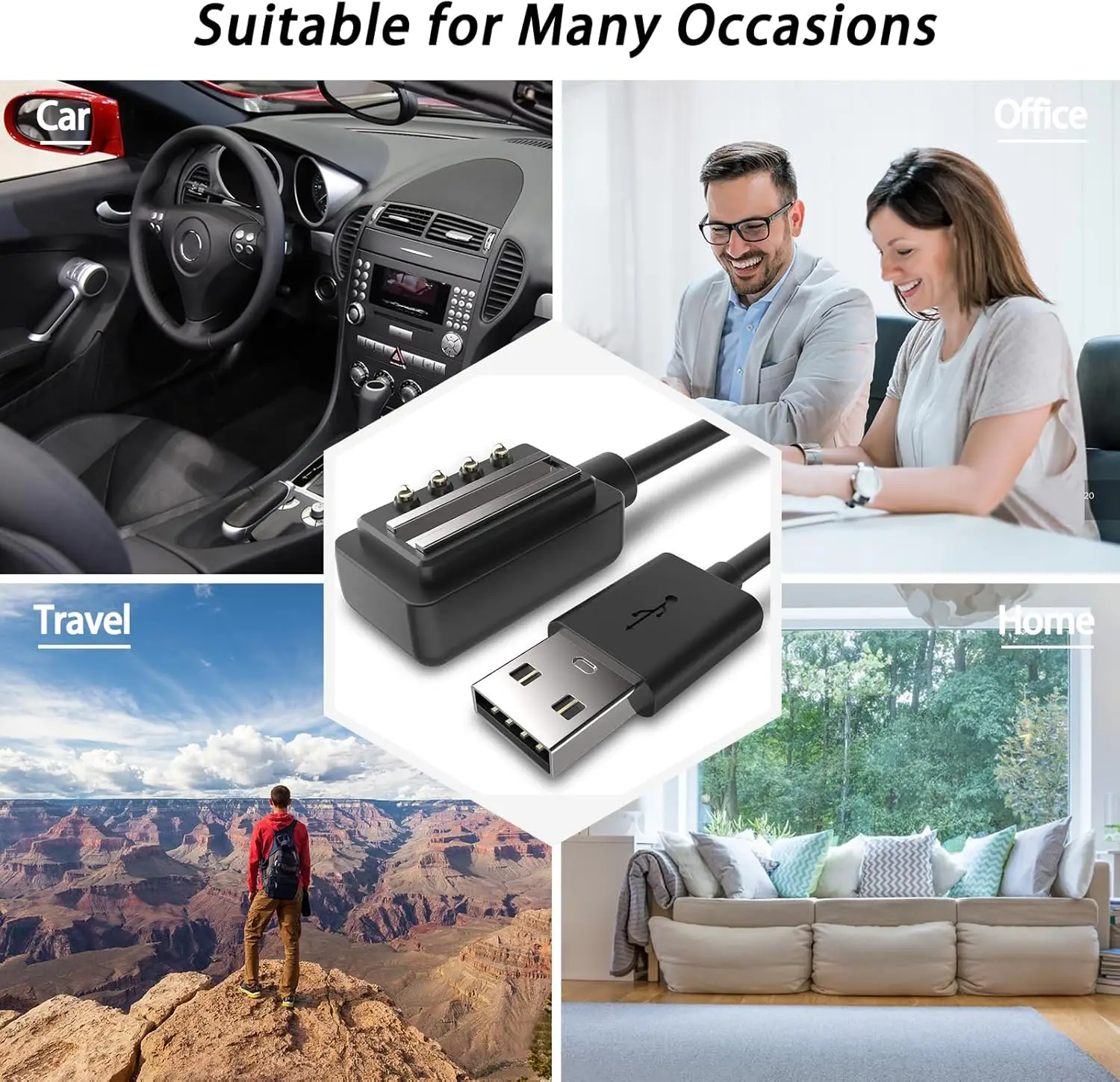 Cargador magnético para reloj Suunto Spartan para Suunto 9 Suunto 4, Cable de carga USB, base de muelle, accesorios para cargador de reloj inteligente