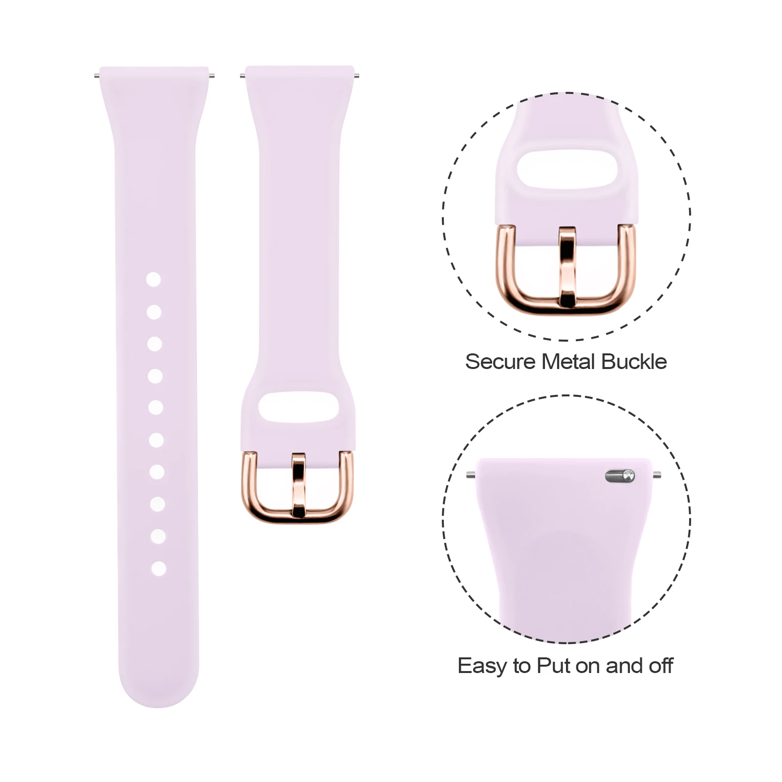 20mm Slim Strap For Garmin Forerunner 55 158 245 645 Band For Garmin vivoactive 3 Music/Vivomove HR/Venu 2 Plus/Venu SQ 2 Strap