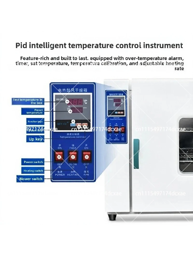 Industrial Thermostatic Blast Drying Oven High Temperature Heating Cabinet Lab Dryer Car Headlight Oven