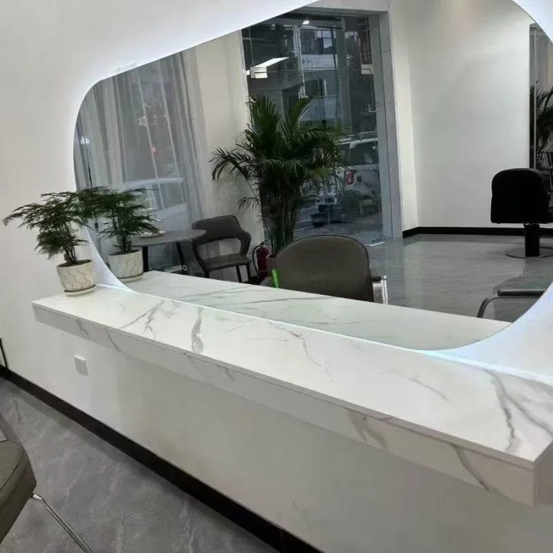 Internet celebrity barber shop wall-mounted countertop wooden simple hairdresser tool cabinet wall-mounted countertop perm and d
