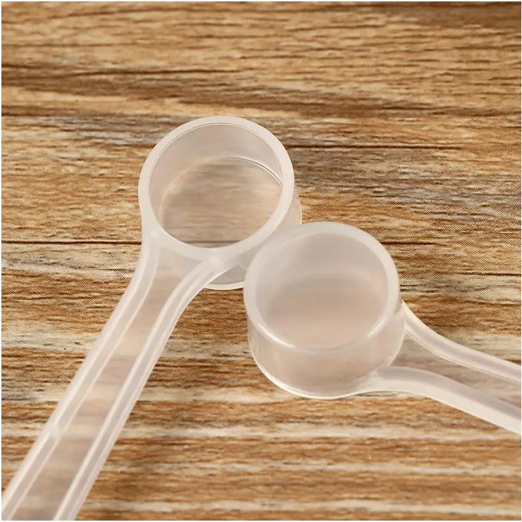 1000Pcs/Lot Long handle 1.2ML Plastic Spoon 0.5 Gram Measuring Scoop Wholesale ni101