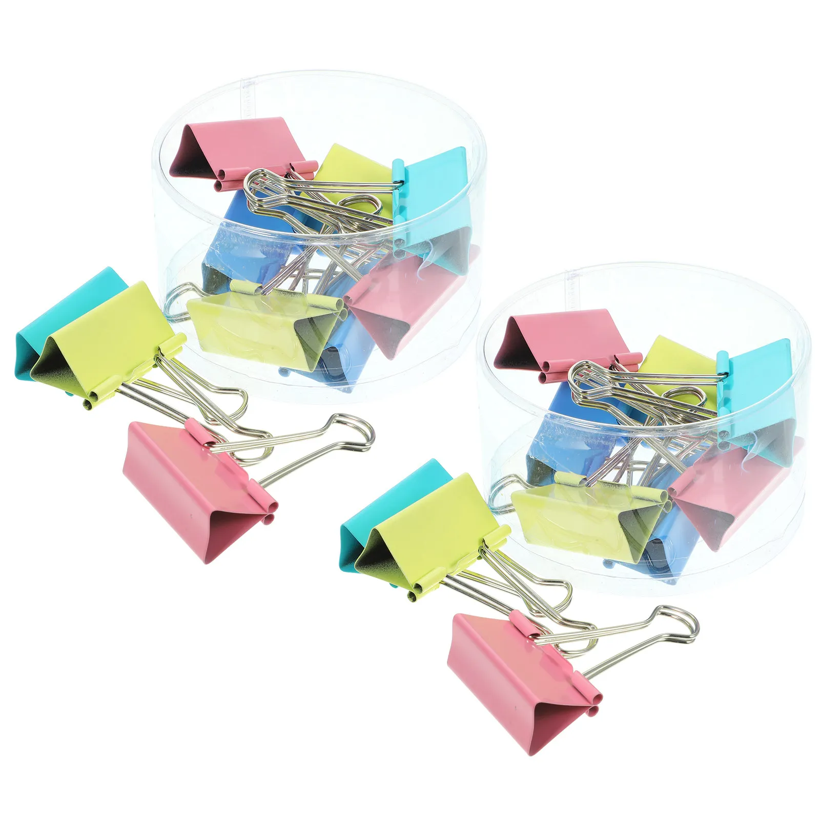 24Pcs Stainless Steel Binder Clips for Home Office School Document Fixing Paper Clips Practical Stationery