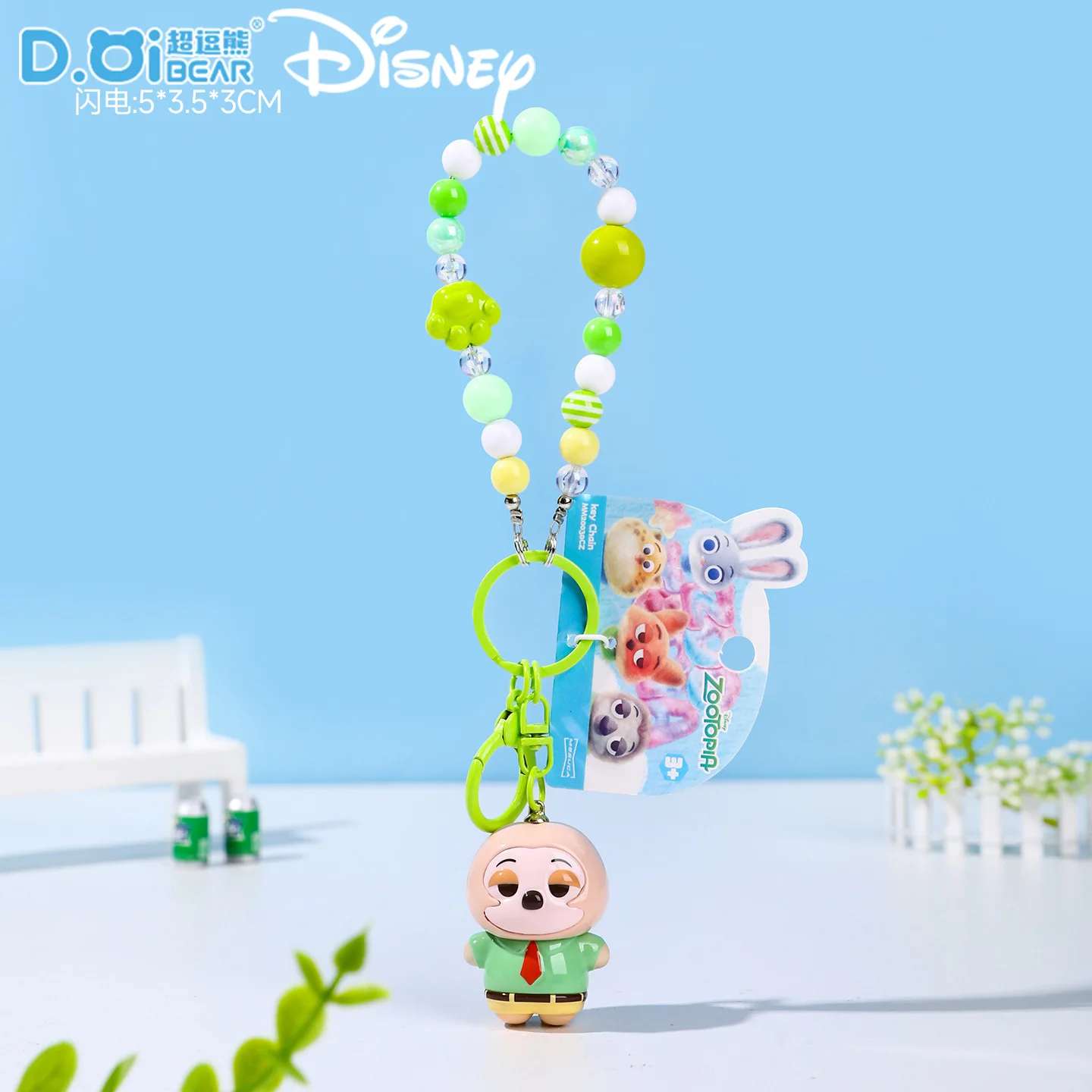 Echte verrückte Zootopia süße Perlen Schlüsselanhänger Anhänger Nick Judy Paar Cartoon Puppe Tasche hängende Kette