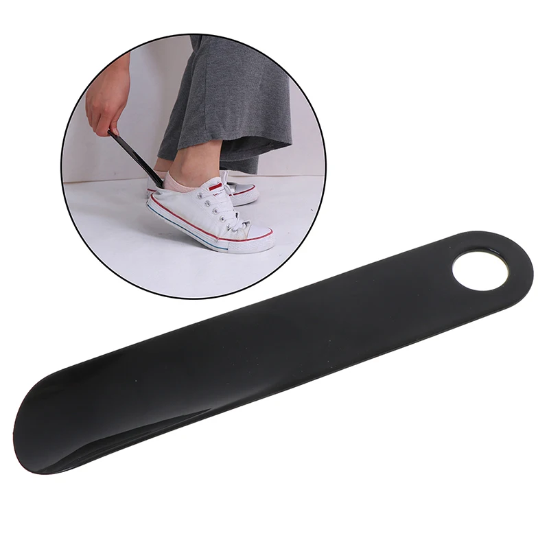 1x Portable Durable Shoehorn Professional Plastic Black 18.5cm Shoe Horn