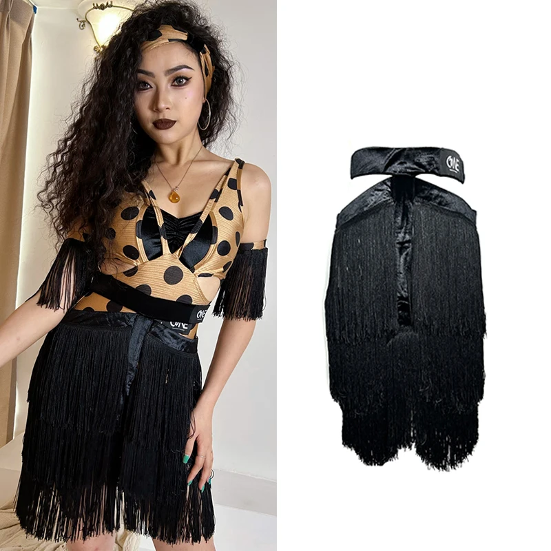 2024 New Sexy Tassels Skirts Adult Latin Dance Skirts For Women Chacha Rumba Tango Dress Latin Dance Performance Wear DQS14440