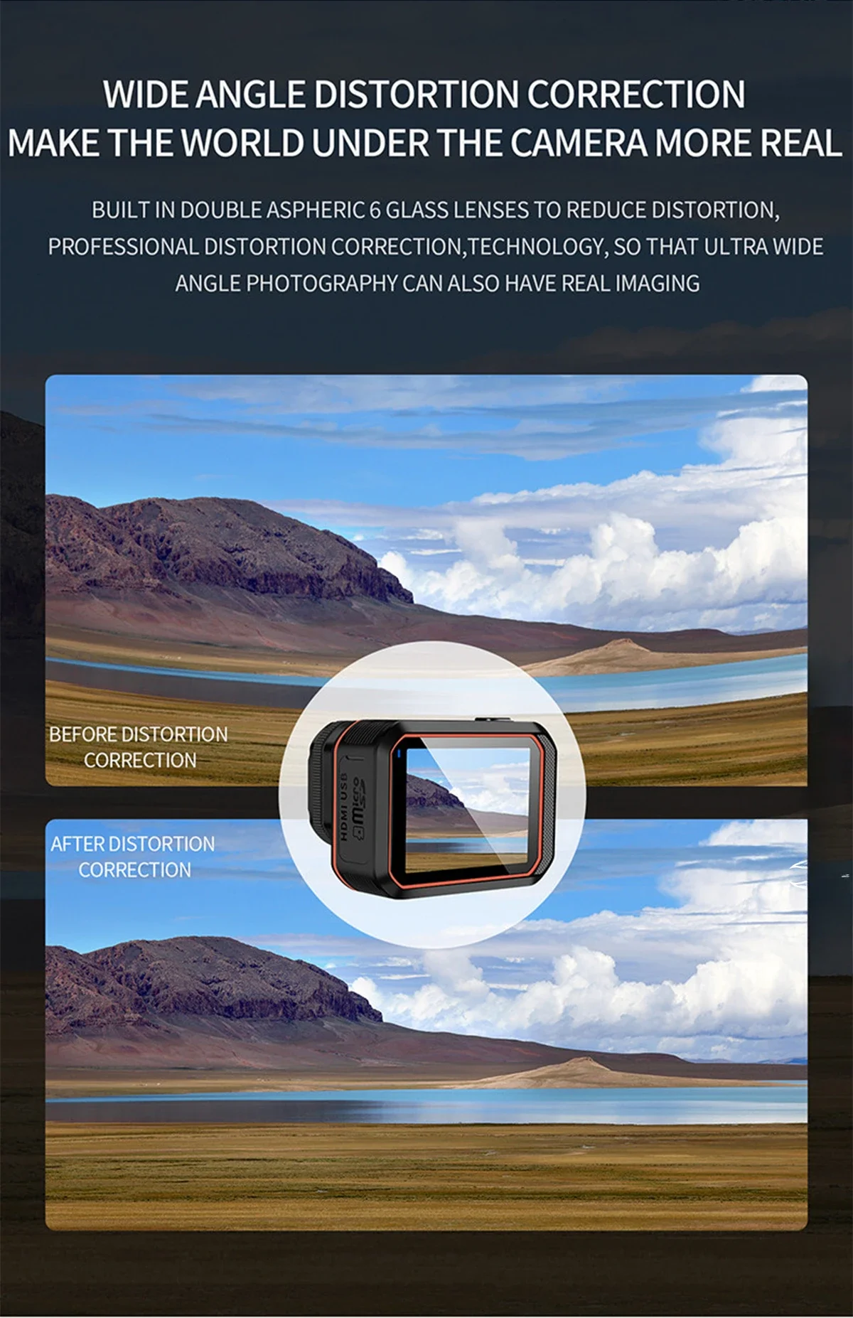 كاميرا الحركة 4K60FPS مع شاشة التحكم عن بعد كاميرا رياضية مقاومة للماء 2025 مسجل خوذة رياضية كاميرا الحركة صغيرة خارجية