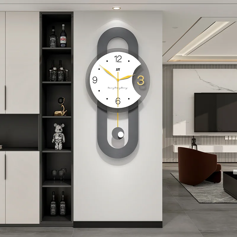 New Modern Simple Wall Clock Living Room Fashion Personality Creative Clock Entrance Background Decoration Clocks Home Wall Hang