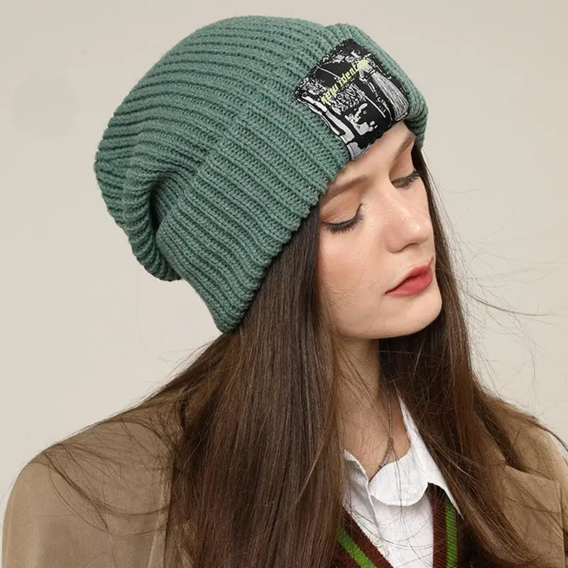 قبعة صغيرة أنيقة من القماش المنسوج، قبعة صوف بلون سادة، قبعة حرارية لفصل الخريف والشتاء، ملابس يومية للتمرين الصباحي