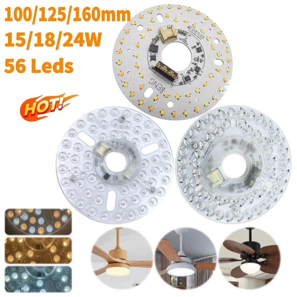 

3.9/4.9/6.2 Inch 110/120V Ceiling Fan Light Retrofit Kit Ceiling Flush Light Replacement Panel Flush Mount Ceiling Light Panel