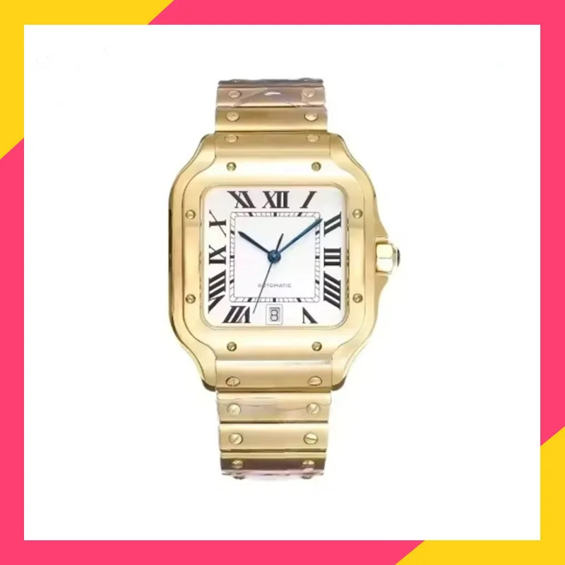 Top 2025 New 42mm Santos Series Men's Luxury Noble Fashion Exquisite Watch Couple Model Stainless Steel Automatic Wrist Watch