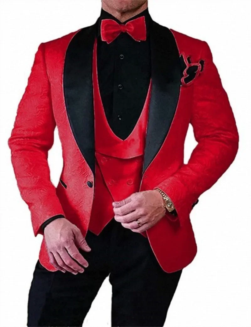 Veste de Smoking pour Homme, Vêtement de Mariage, Design poumons, sur Mesure, Noir, 3 Pièces, pour Marié, 2024