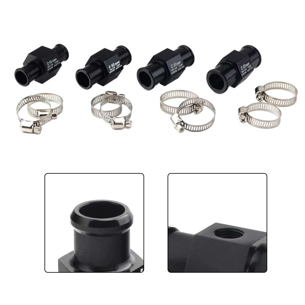 1pc Car Water Temperature Gauge Radiator Temperature Water Temperature Connector Pipe Sensor 16/18/20/22MM Hose Adapter