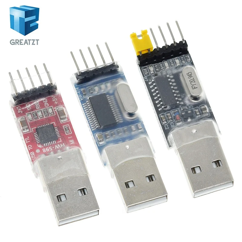 3pcs/lot =1PCS PL2303HX+1PCS CP2102+1PCS CH340G USB TO TTL for arduino PL2303 CP2102 5PIN USB to UART TTL Module