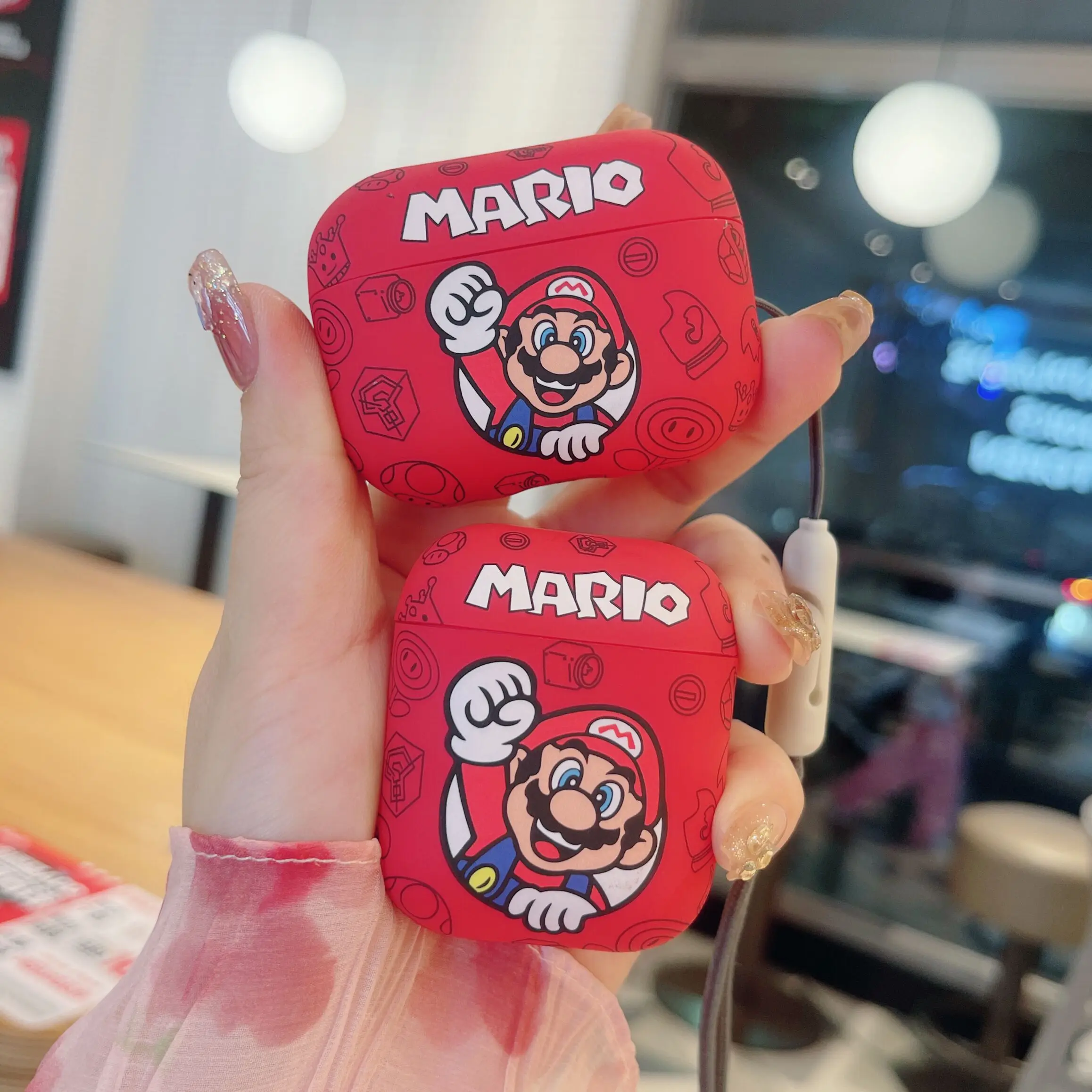 Cute Cartoon Marios Earphone Cases For Airpods 2 3rd 4 Pro Pro2 Bluetooth Wireless Headphone Charging Cover