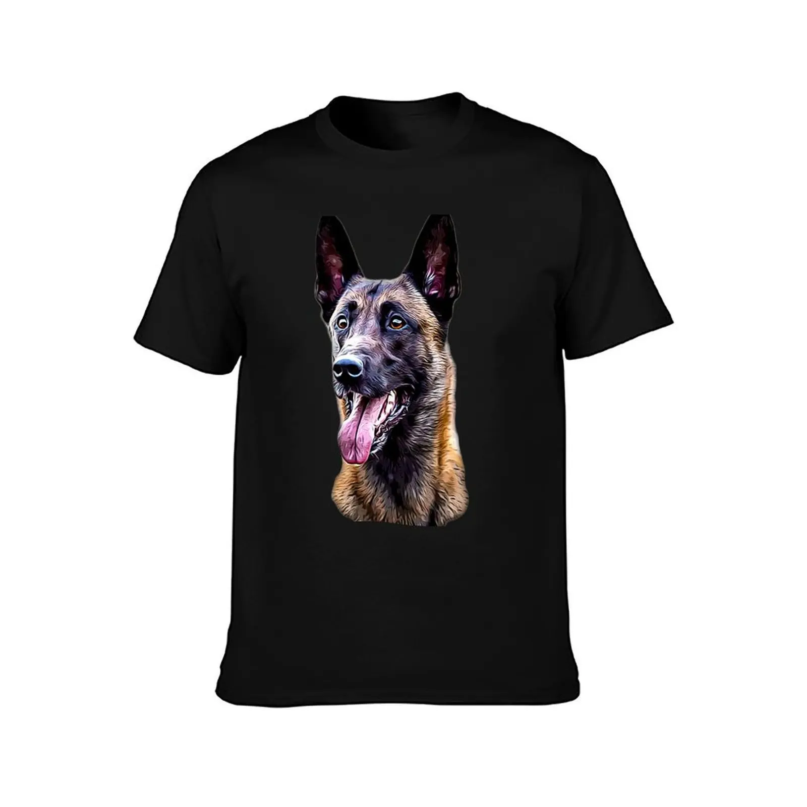 Belgian malinois Shepherd T-Shirt, Summer Casual Cotton Tee, Oversized Streetwear Tops, Vintage Graphic Print, Unisex Men Women
