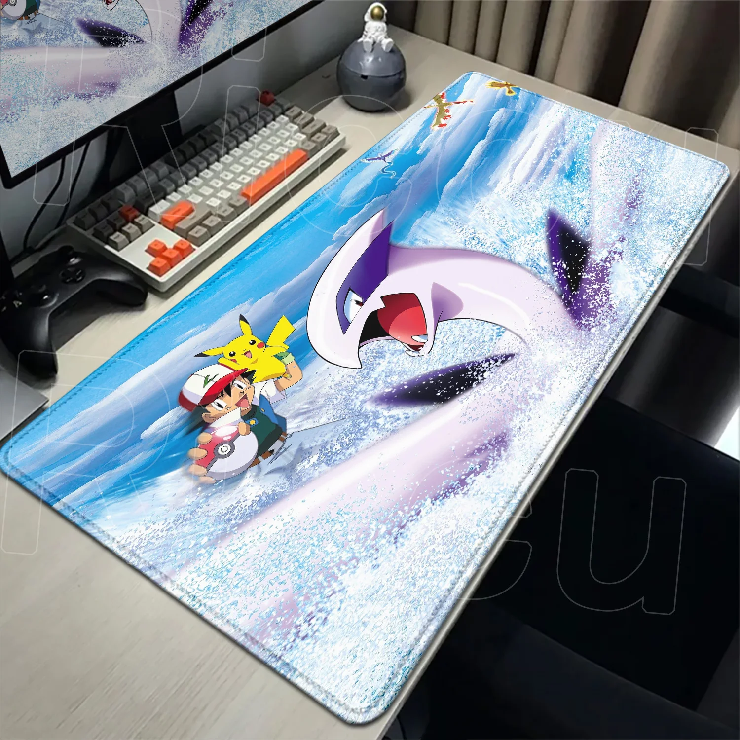 New Arrival Anime Mouse Pad PC Gamer Cabinet Mousepad P-pokemon Gengar Lugia Keyboard Rug Laptop Rubber Mat Desk Accessories XXL