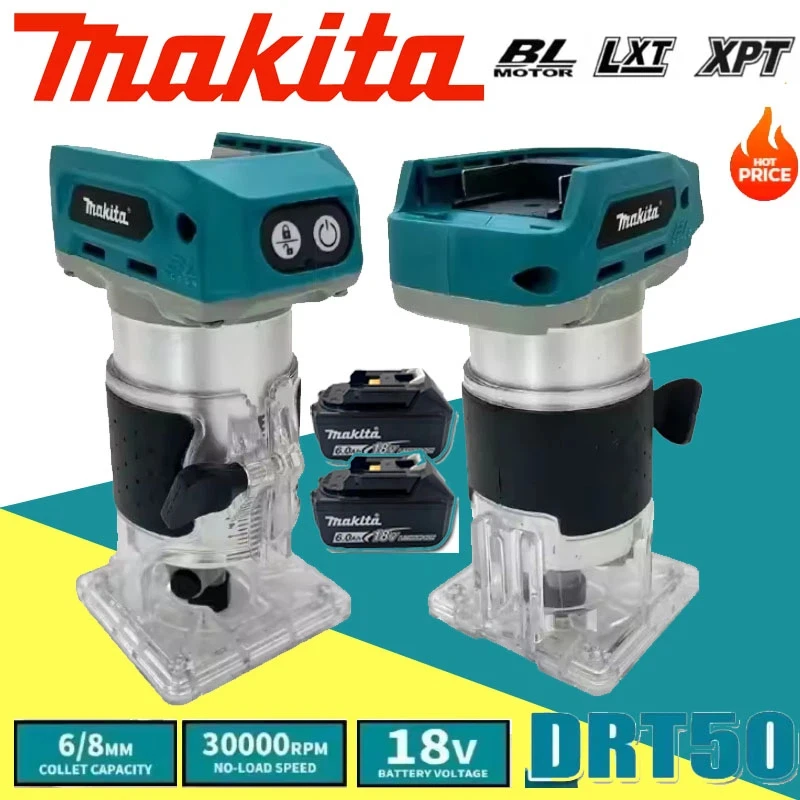 

Оригинальный аккумуляторный триммер Makita DRT50, бесщеточная фрезерная машина для обработки дерева, гравировальный инструмент