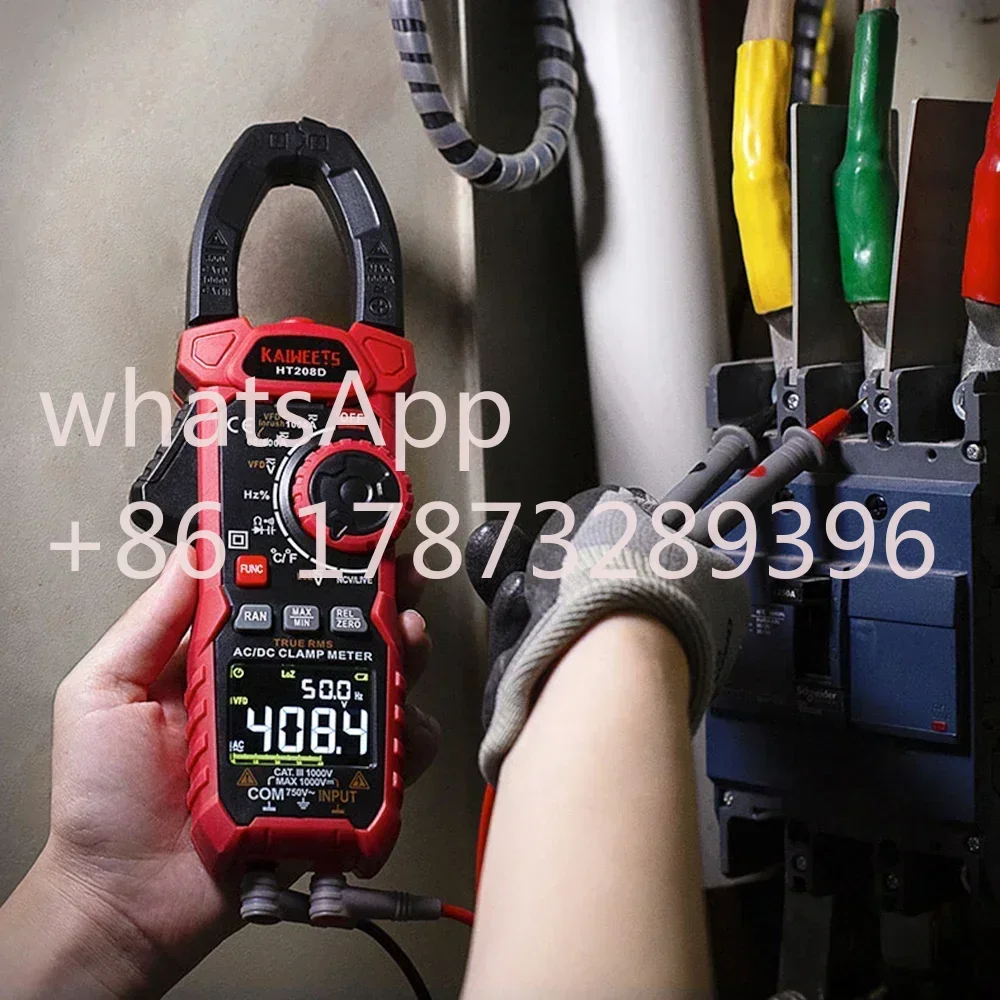 KAIWEETS HT208D 1000A Current Digital Clamp Meters Ammeter Test Electrical Multimeter Clamp Meter AC DC Digital