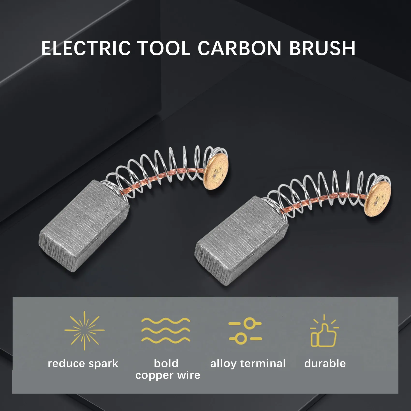 Reemplazo de cepillo de carbono para amoladora angular eléctrica, 8 piezas, 5x8x14mm