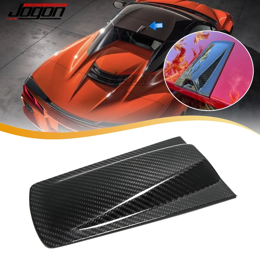

For Corvette C8 Convertible Version Z51 Z06 Z07 2020-2023 Real Carbon Fiber Car Roof Rear Camera Cover Trim Hood Accessories