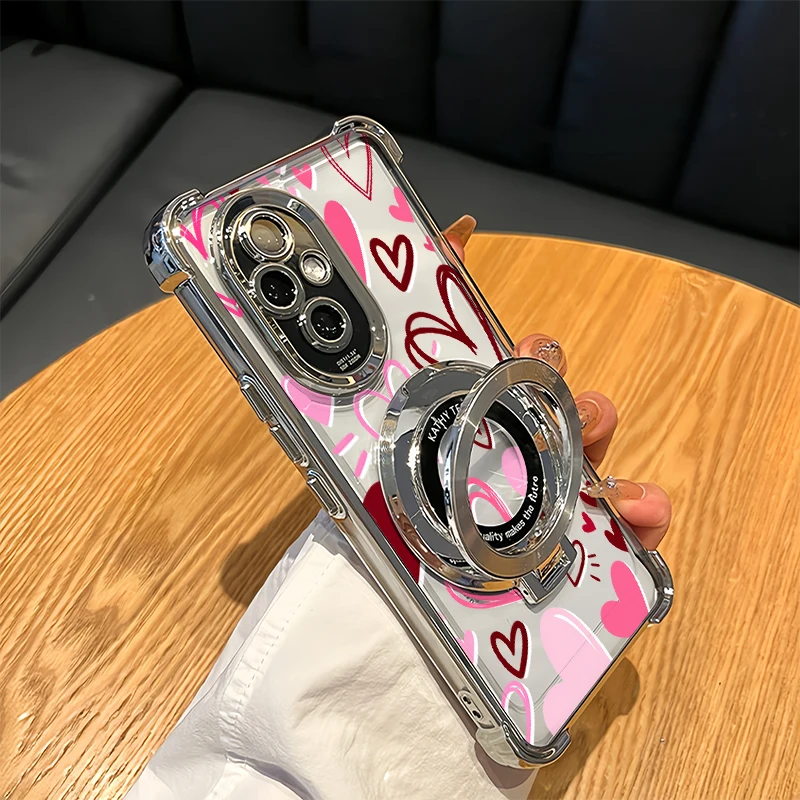 Love Heart Pattern Phone Case - Oppo A78 ulasan dan harga