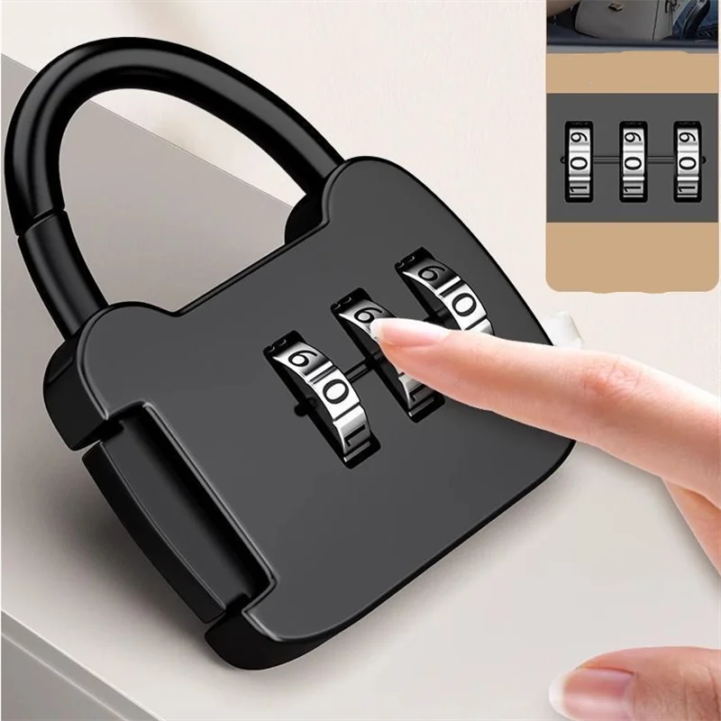 Multi-Function 3 Digit Padlock Bookcase Drawer Lock Suitcase Lock Metal Luggage Lock Anti-theft with Code for Holiday Travel