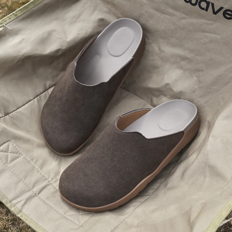 Fashion Mens Muller Shoes New Style Summer Drag Leisure Walk Male Half Slippers Outdoor Lazy Flats Business Casual_vogvips.com