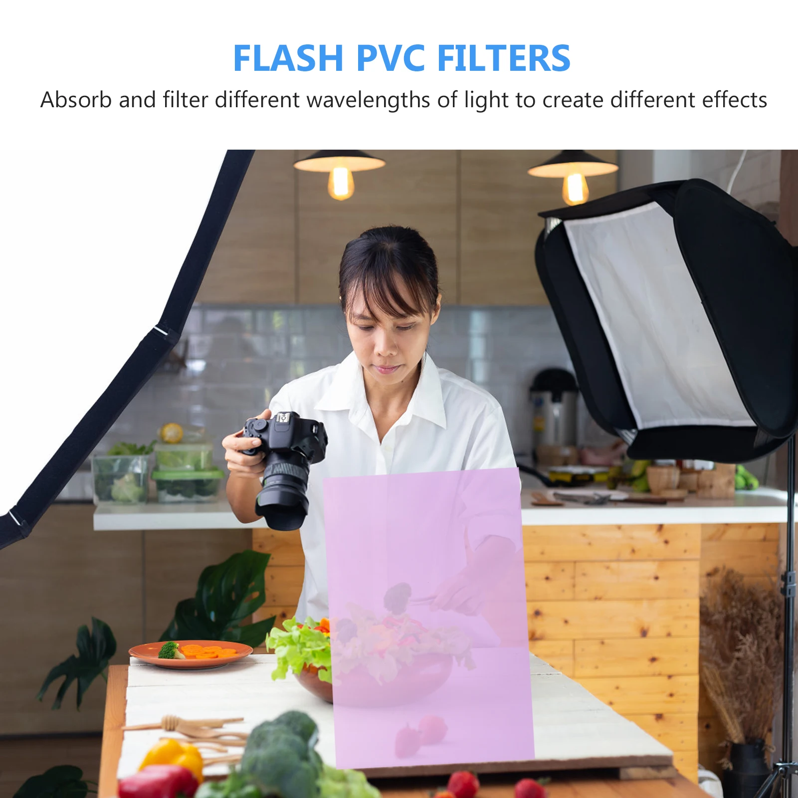 

1Set Color Filter Strobe Replacement PVC Light Gels High Transmittance Correction Filters for Film Video Stage Theater