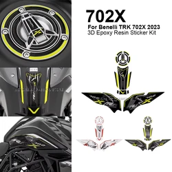 702X Motorcycle 3D Gel Epoxy Resin Sticker Tank Pad Protection Kit Accessories For Benelli TRK 702X Trk702x 2023