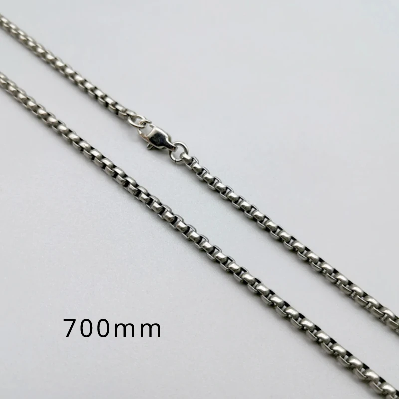 New Pure Titanium Box Chain Necklace 3mm Men's Unisex Non Allergic Skin Care Healthy Size Complete Lightweight and Anti Allergic