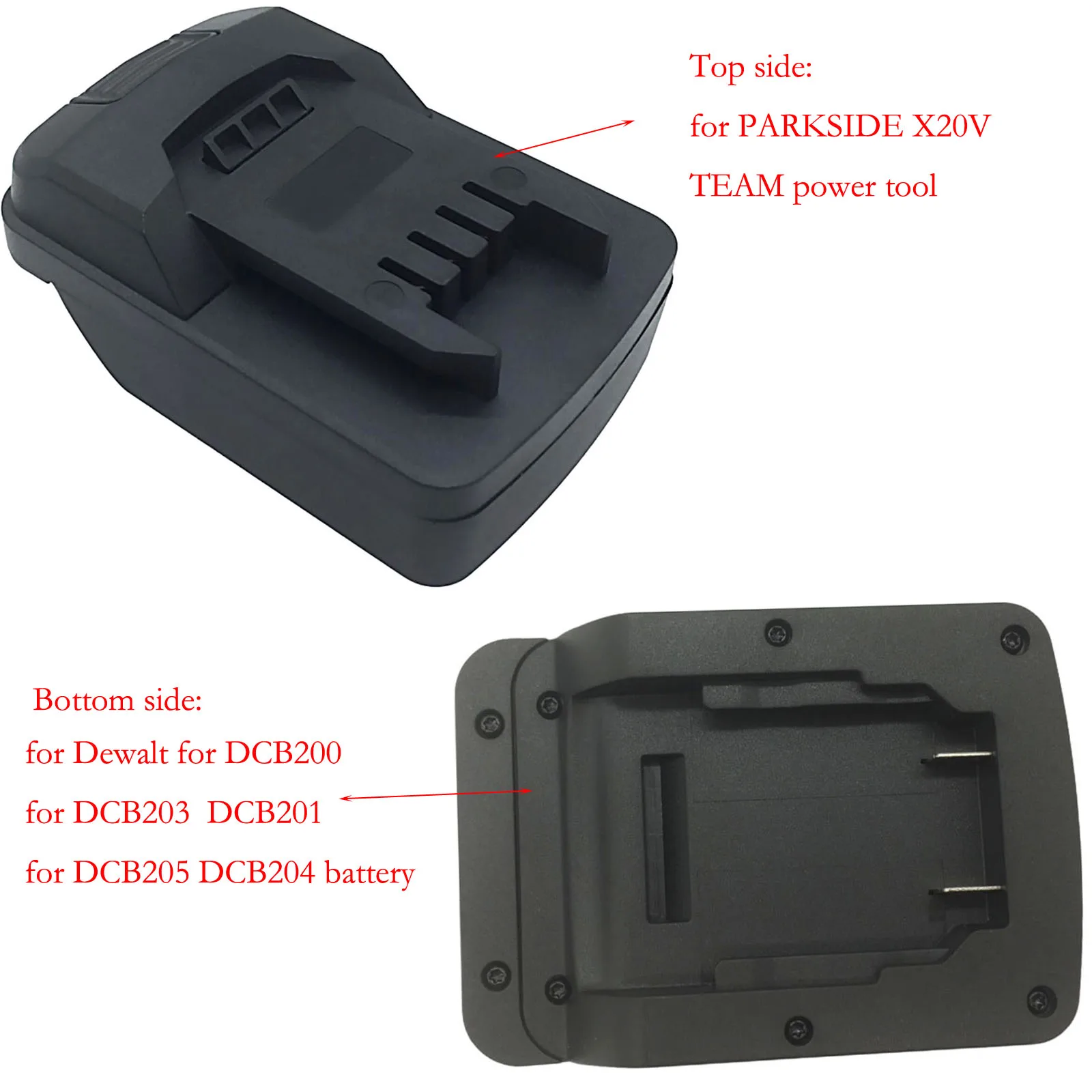 

Battery Adapter Converter For DCB200 DCB201 For DCB203 DCB204 For DCB205 Battery Convert To For PARKSIDE X20V TEAM Power Tool
