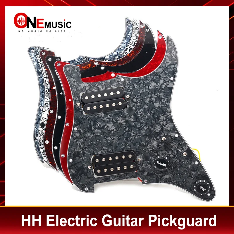 Multi Colour HH Guitar Pickguard Electric Guitar Pickguard and Black Two Humbucker Loaded Prewired Scratchplate Assembly